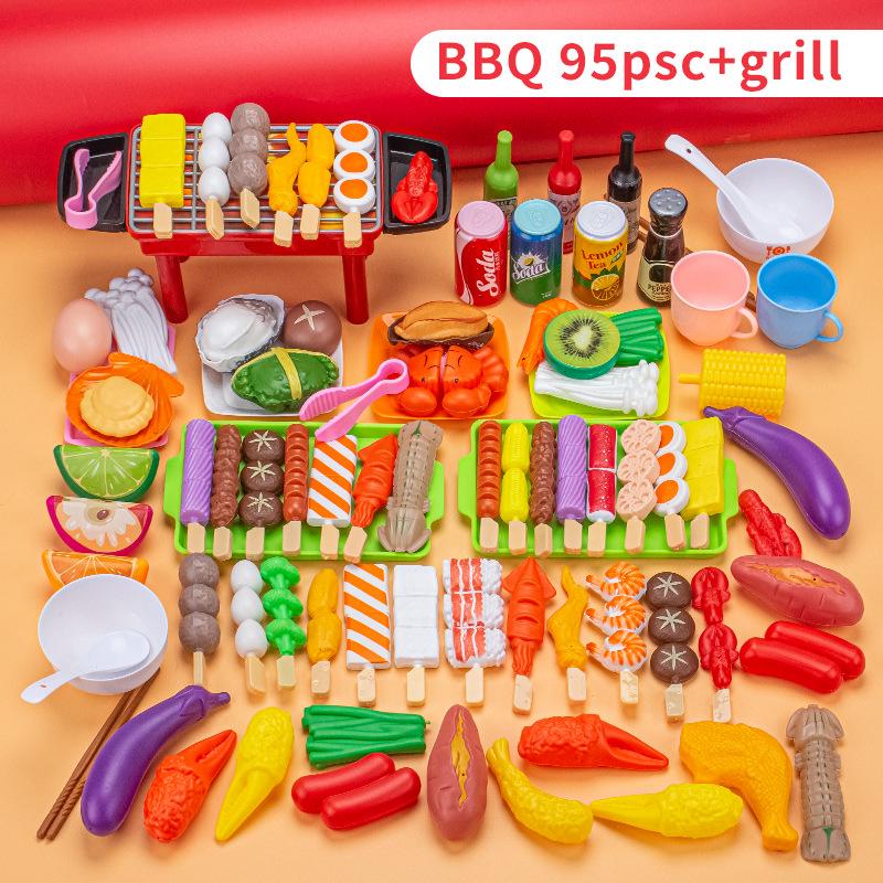 Cross-Border Kids' BBQ Play Set: Simulation Food & Kitchen Toys for Children