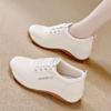 Pegged Heels New Soft Leather Comfortable Cushioned Sports Shoes for Women