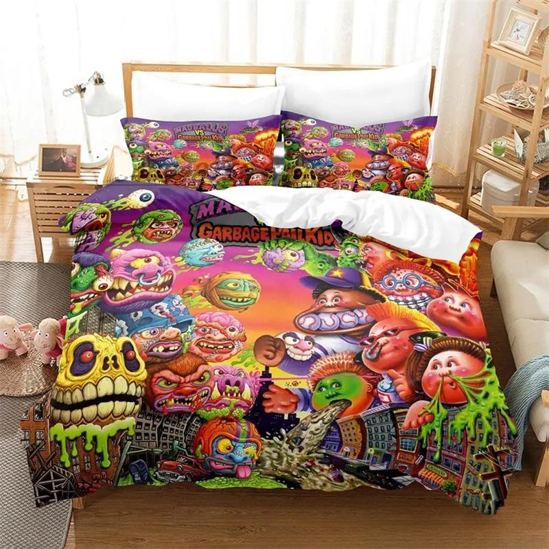 3D Printed Garbage Pail Bedding Set,Duvet Cover Comforter Bed Set Quilt Cover Pillowcase,King Queen Twin Size Boys Girls Adults