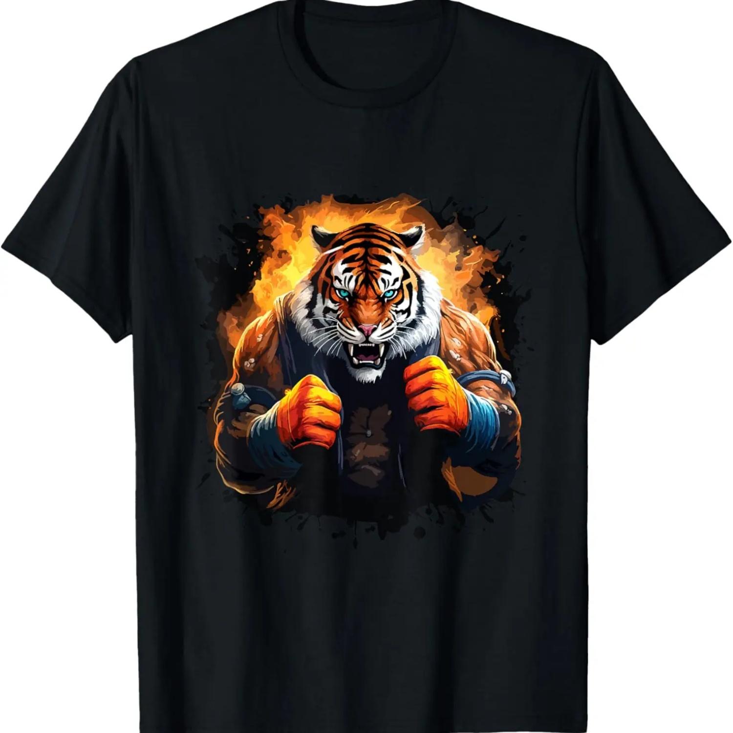 

Tiger Mixed Martial Arts _ MMA Fighter Boxing Fight Club T-Shirt XXXXXL чорний