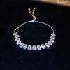 Gold-Plated Zircon Sun & Heart Bracelet: Stylish, Versatile, Elegant Light Luxury Jewelry for Women.