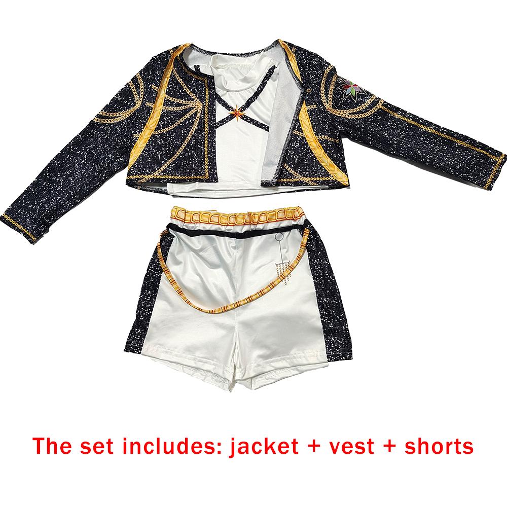 

3 шт. Детский костюм для косплея Руми для девочек, костюм идол-звезды K-pop группы, одежда для ролевых игр, аниме костюм для сценического выступления, набор для Хэллоуина 140