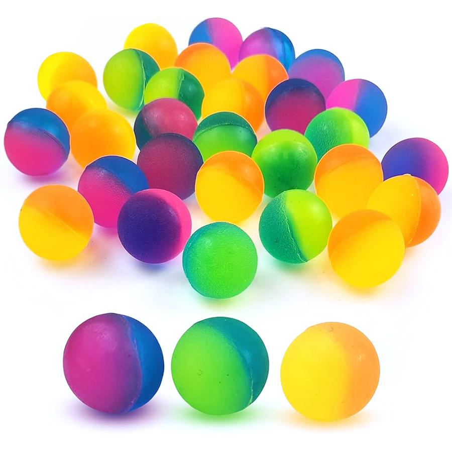 16/32/100pcs Doubl Color Bouncy Ball Cat Dog Training Tool Festival Party Supplies for Friends Gathering Interactive Game XJM