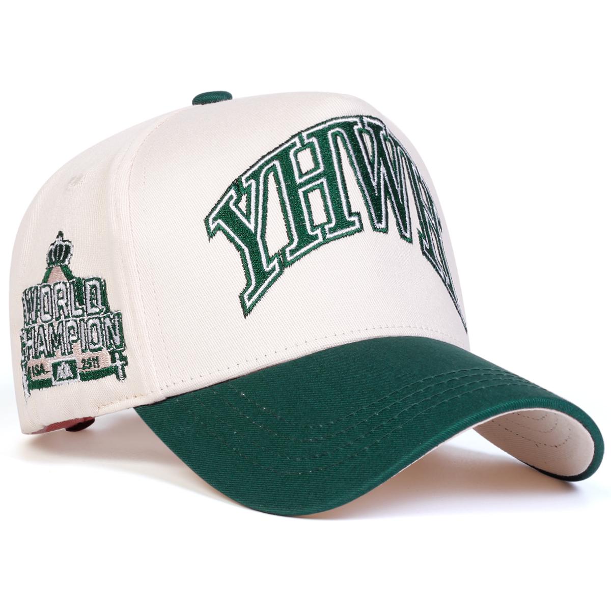 

Unisex YHWH Letter Embroidery Baseball Caps Spring and Autumn Outdoor Adjustable Casual Hats Hip Hop Hat Sunscreen Hat зелёный