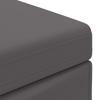 Stool Gray 61 X 41 X 40 Cm Faux Leather and Engineered Wood