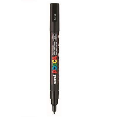 Posca PC-3M Paint Marker 0.7 Mm Bullet Tip Black Water Based Ink For Art Craft Office School Pack Of 1