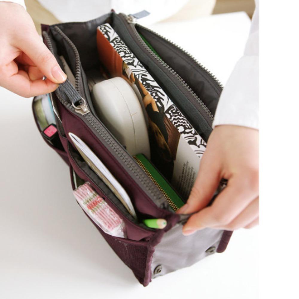 Purse Women's Bag Insert Liner Zip lock Bag Travel Cosmetic Handbag Storage Bag Makeup Pouch
