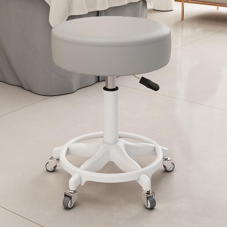 Beauty Rotating Stool with Backrest - Makeup/Barber/Dressing Table Chair with Casters