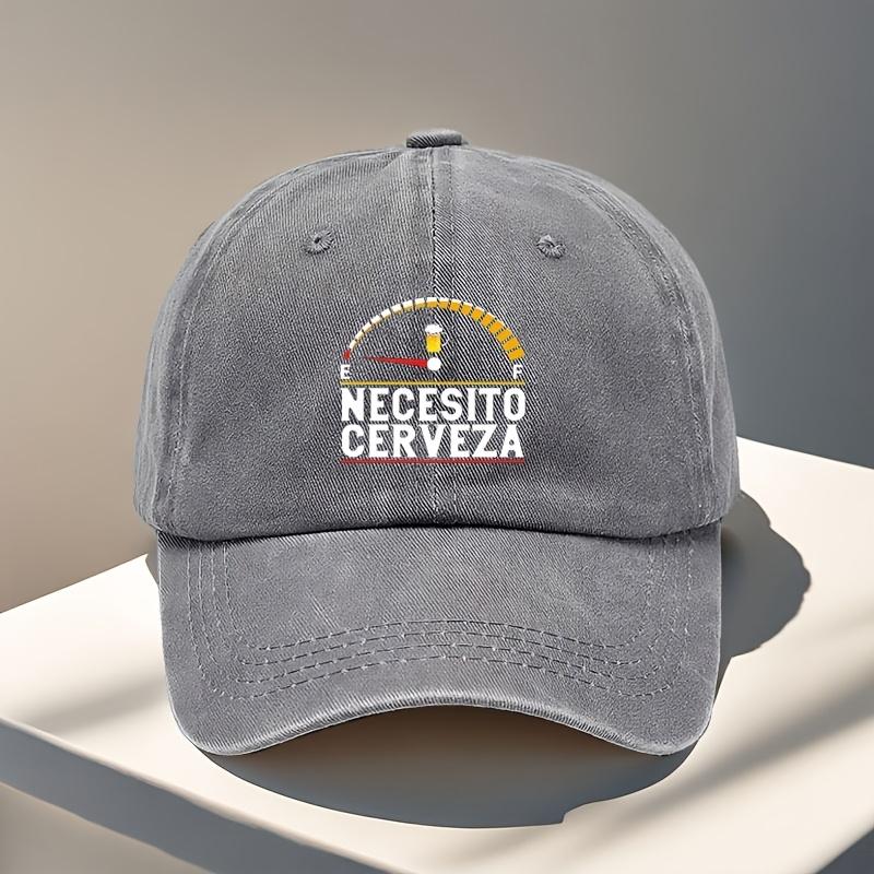 A Baseball Cap Themed I Need Beer Made from Vintage Washed Fabric Adjustable And Perfect for Capturing The Spirit of Spanis