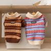 Dog Sweater Knit Polo Collar Striped Winter Warm Pet Clothing Small Breeds Like Teddy Bichon