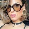 Fashion Double Beam Pilot Sunglasses Women Luxury Brand Designer Retro Square Glasses Vintage Men Eyewear Female Shadow