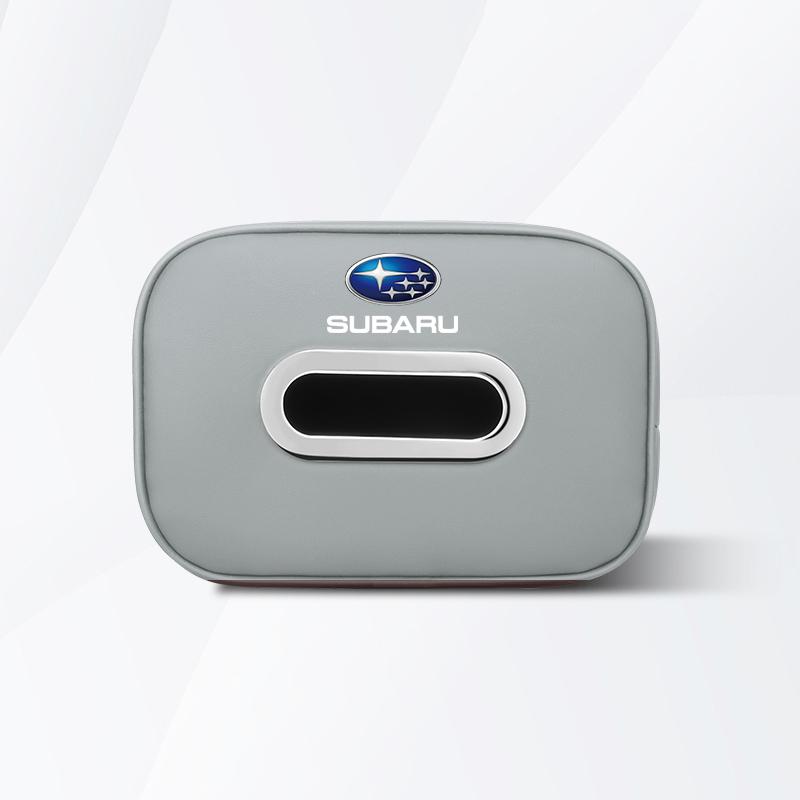 Car Seat Back Leather Paper Towel Tissue Box Auto Accessories For Subaru STI Forester BRZ Smart Legacy Levorg WRX Ascent Tribeca Y14