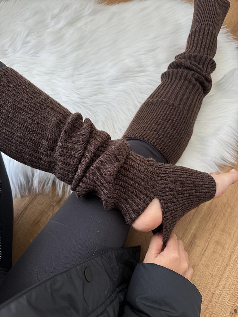 Long Socks For Women Stirrupped Leg Warmers Autumn Winter Over Knee Boot Cuffs Girl Knitted Over-the-calf Leggings Socks
