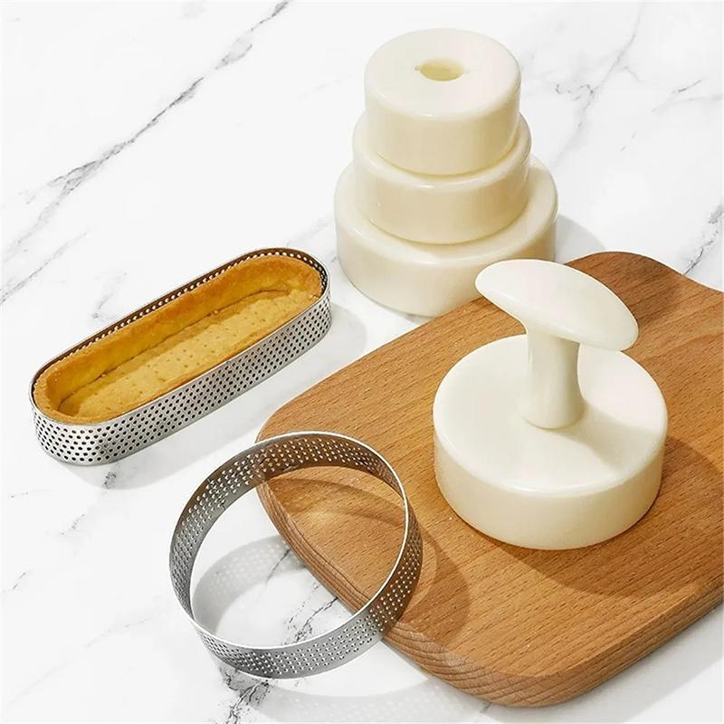 Circular Punched Mousse Circle Press Molding Mold With Holes, French Mousse Cheese Tower Circle, Tart Circle, Cake Circle