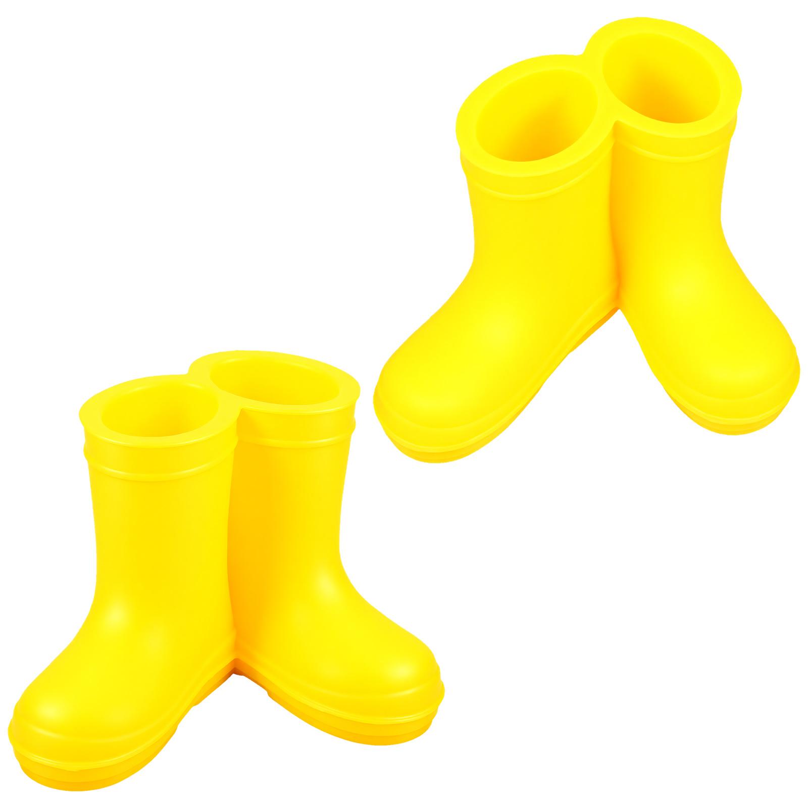 2Pcs Rain Boots Toothbrush Holder Small Rain Shoes Modelling Toothbrush Storage Holder Mini Cute Couple Toothbrushe Organizer