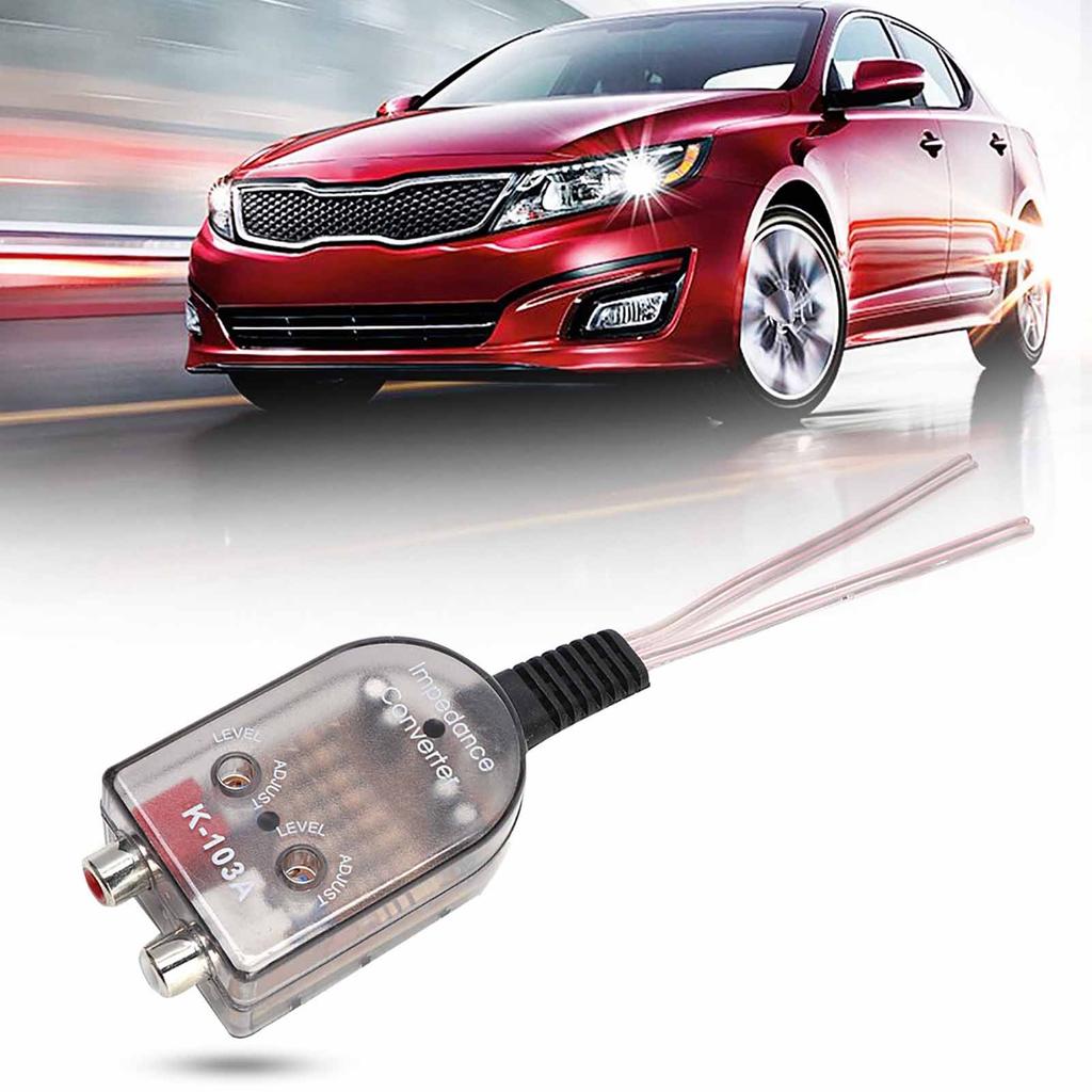 Difuzor reglabil Stero pentru mașină Convertor de impedanță audio linie RCA de înaltă la scăzută