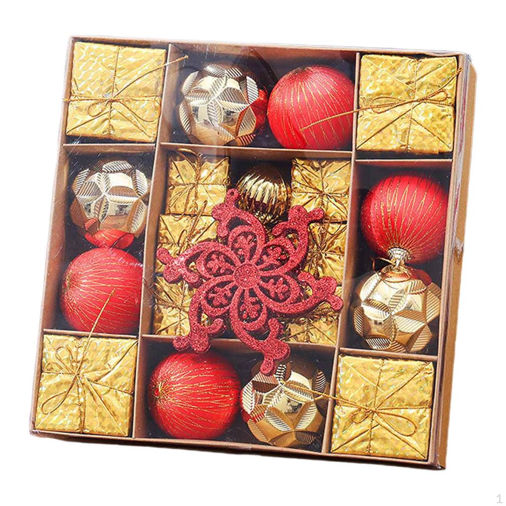 Christmas Ball Ornaments Set Tree Decor Novelty Reusable Xmas Baubles Pendants for