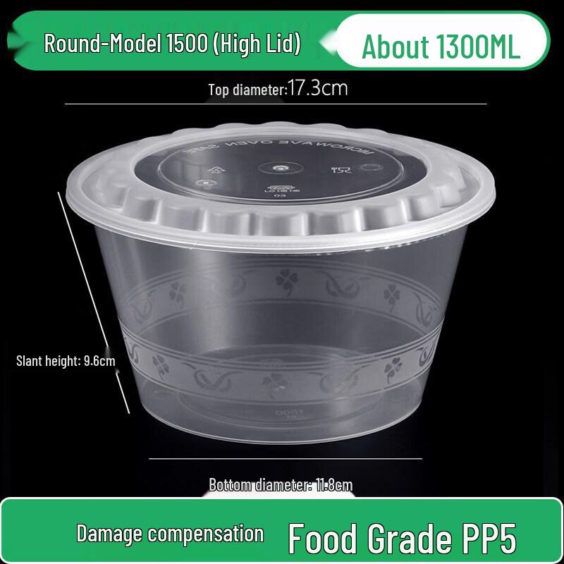 Qiwei Disposable Round Paper Soup Bowl with Lid