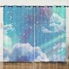 Curtain Color Highlight 3D Digital Printing Blackout Curtain Punching