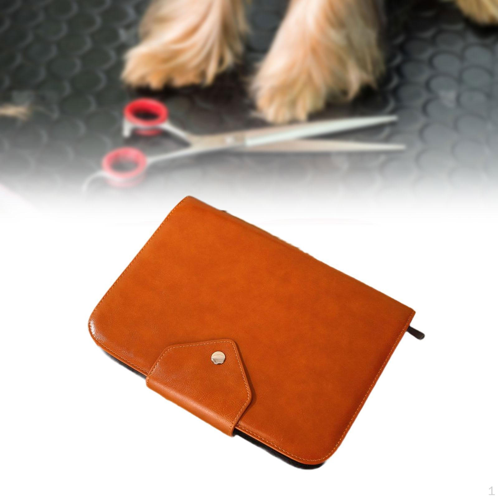 

Hair Shear Scissors Bag , Storage Pouch,Grooming for Hairstylists Comb and Holder коричневый