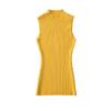 Elegant Korean Sleeveless High Neck Knit Vest for Women - 2026 Summer Slim-fit Top