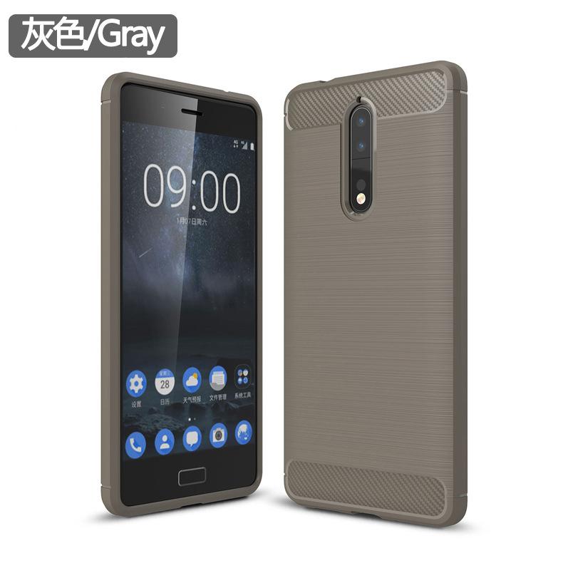 Suitable for Nokia 1 Mobile Phone Case, Nokia 1 Protective Case, Carbon Fiber Brushed TPU Anti-drop Case