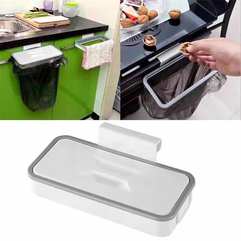 Attach-A-Trash: Cabinet Door Hanging Kitchen Garbage Rack