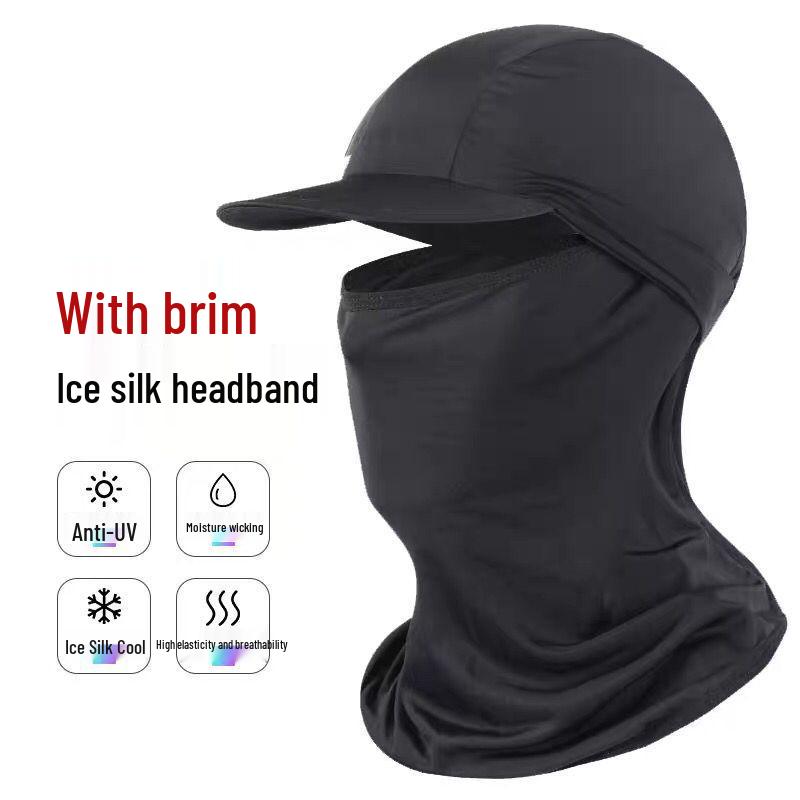 Ice Silk Cooling Visor: Sun Protection and Breathable Face Mask for Outdoor Cycling and Running