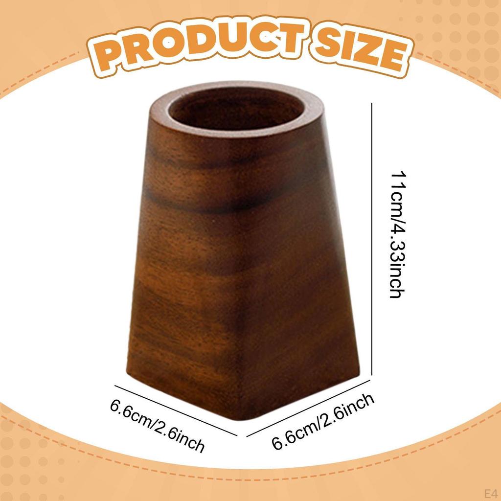 Desk Pen Holder Wooden Simple Home Office School Supplies Gift Pencil