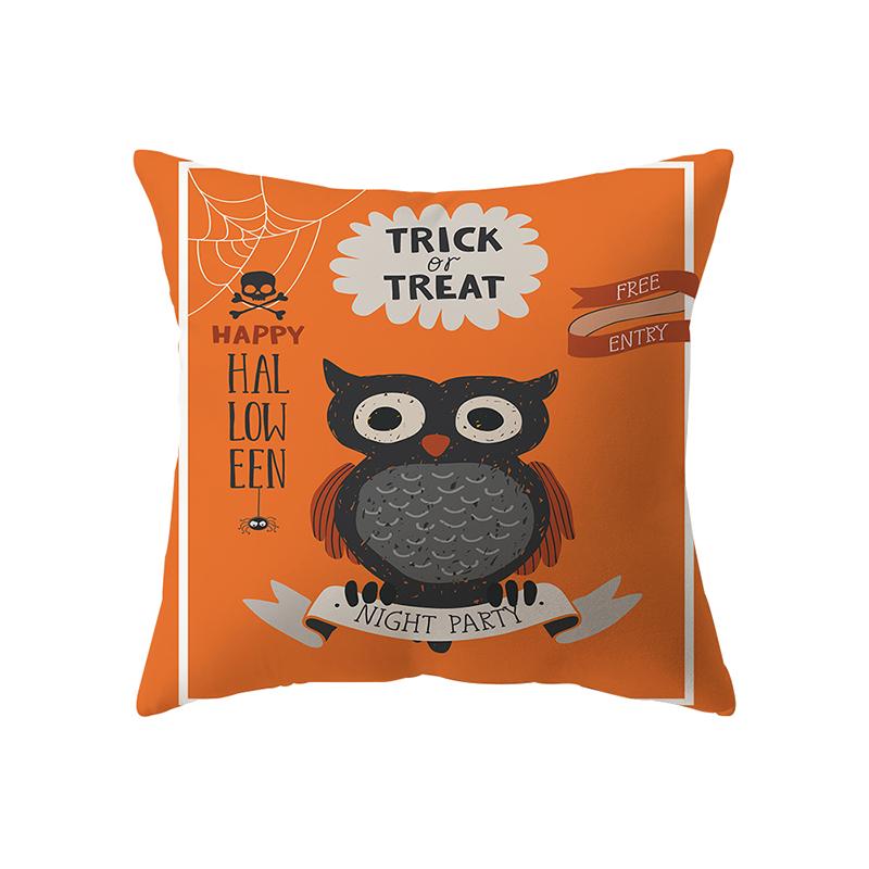 Halloween Theme Throw Pillow Cover Devil Pumpkin Throw Pillow Cover Sofa Chair Bed Cushion Cover Home Decor