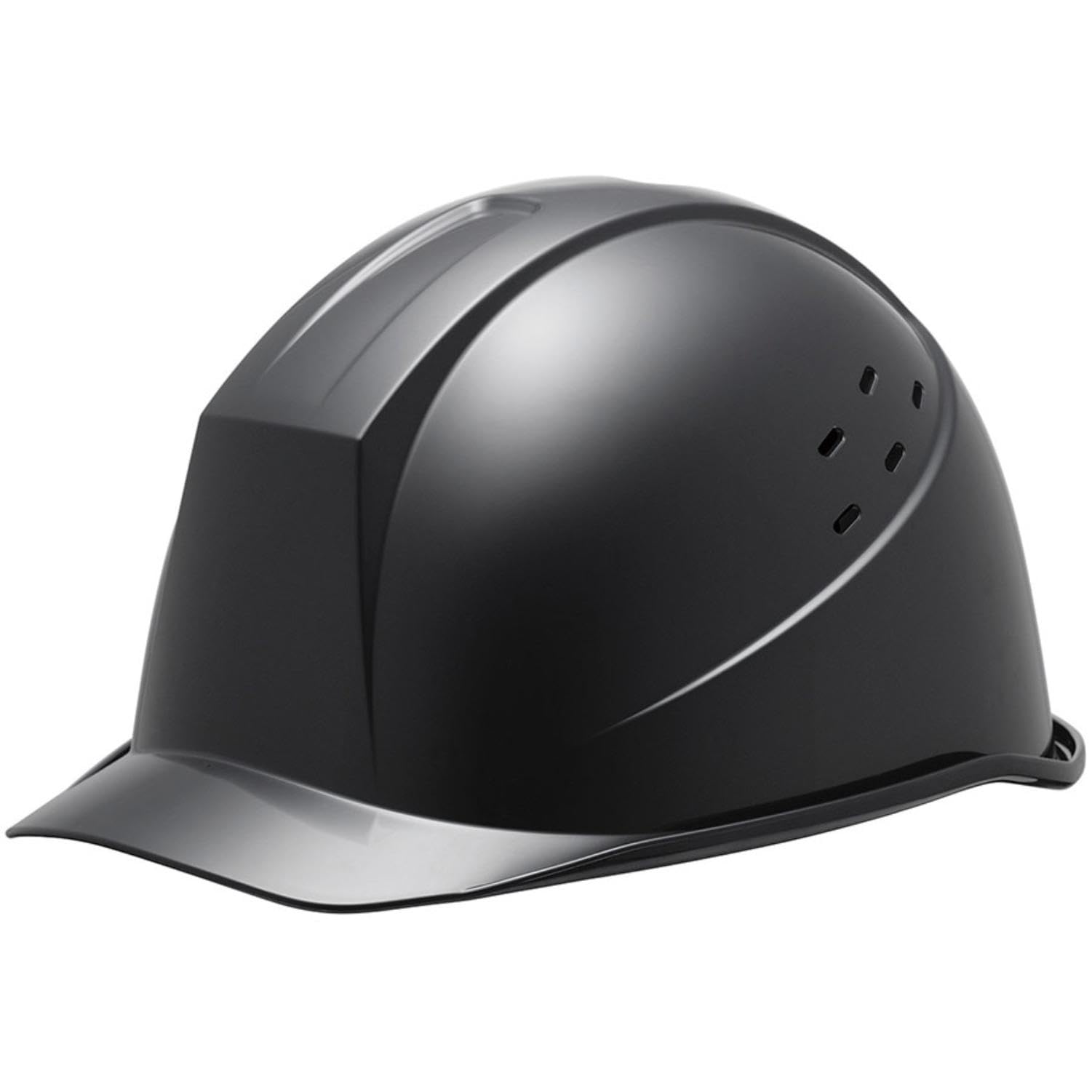 

[Midori Anzen] Work Helmet, ABS Plastic, with Ventilation Holes, Rain Guard, Anti-Slip, SC-11 B V RA Black
