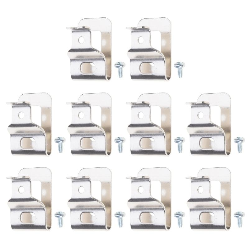 

Pack Of 10 Steel Belt Clip For 18V Tool Durability Drill Replacement Clip With Screws Metal Replacement Hook 1
