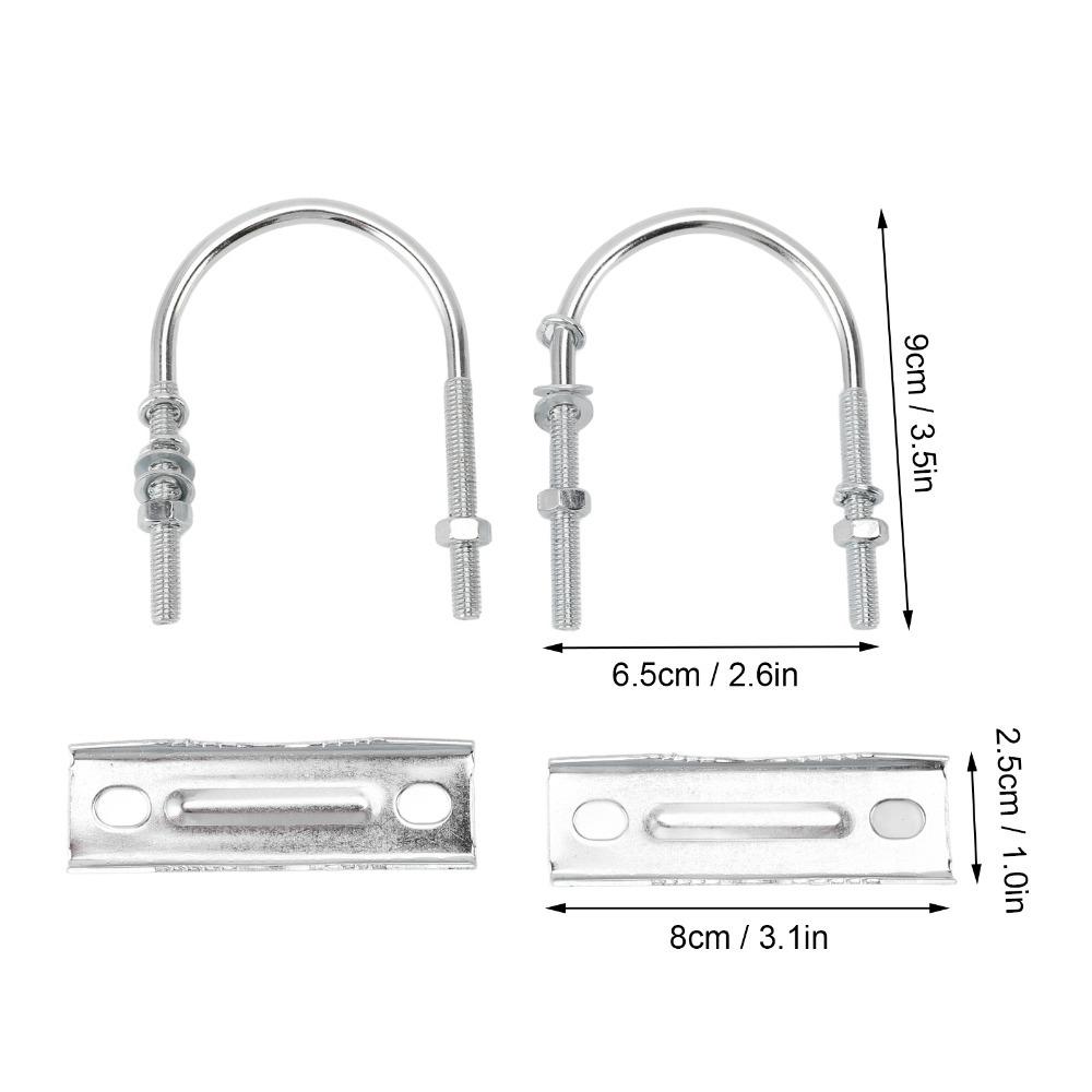 Iron U Bolts Easy Installation Mast to Mast Mount Bracket Antenna Mast Clamp Kit Outdoor Antenna