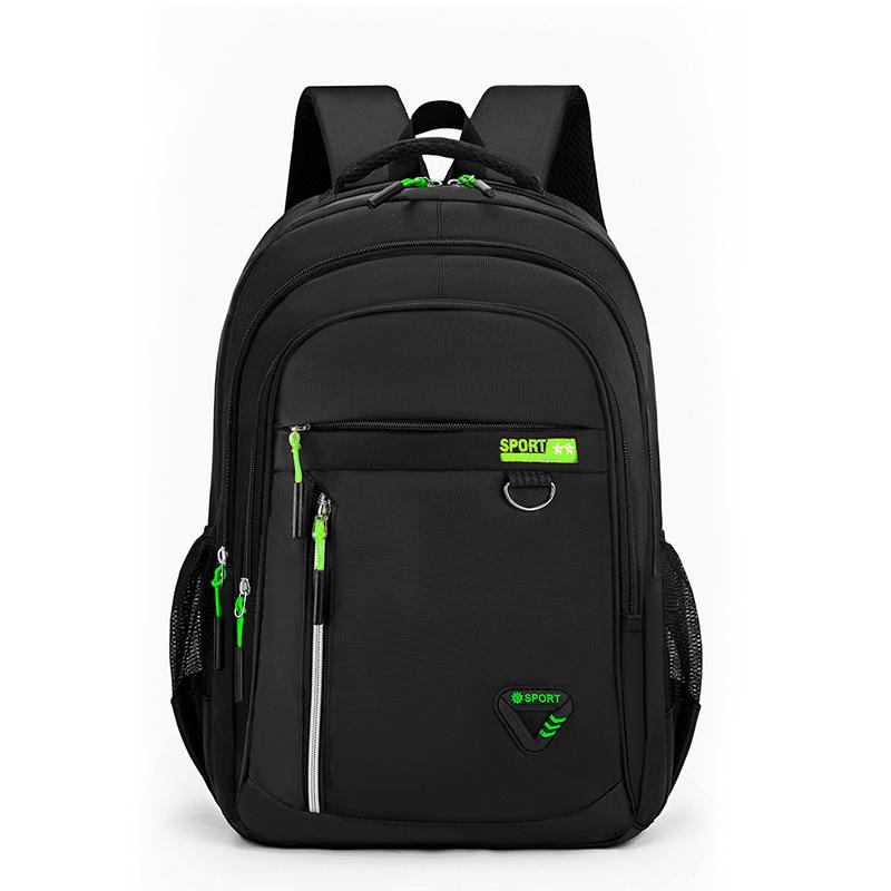 New simple casual backpack large capacity Oxford cloth multi-layer student schoolbag short trip computer bag