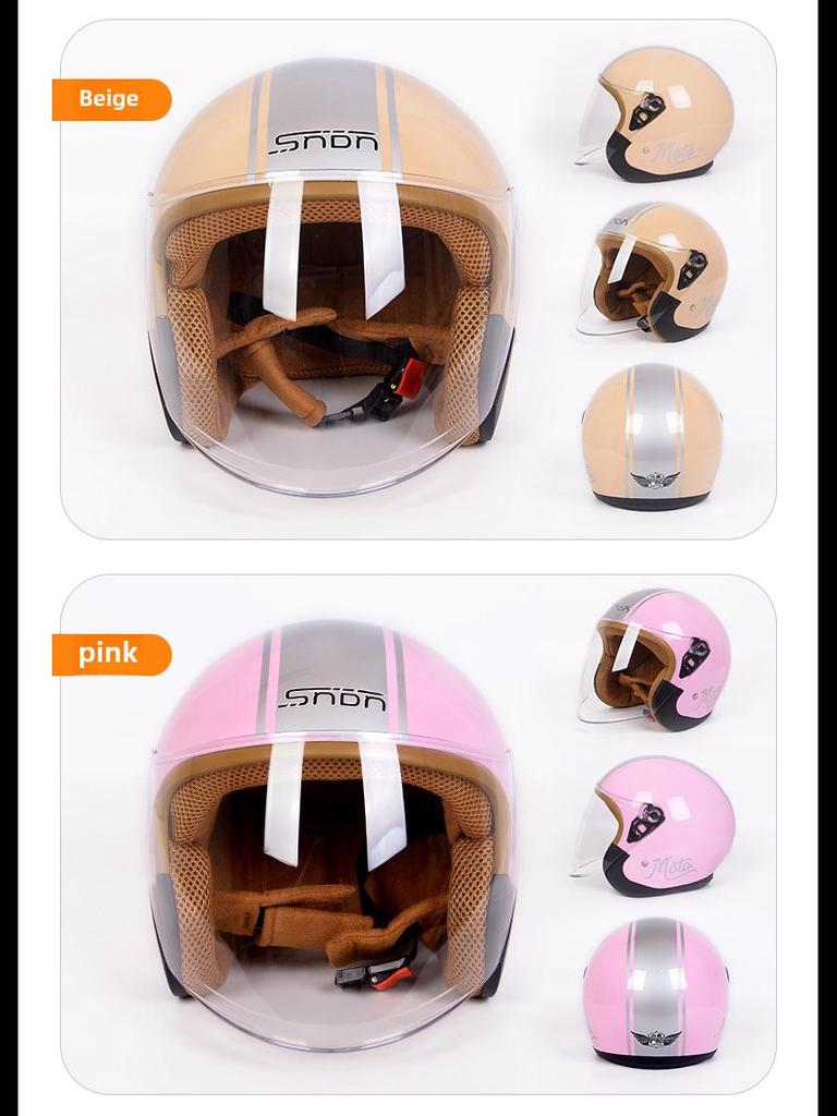 3C Certified Unisex Electric Motorcycle Half Helmet for Adults