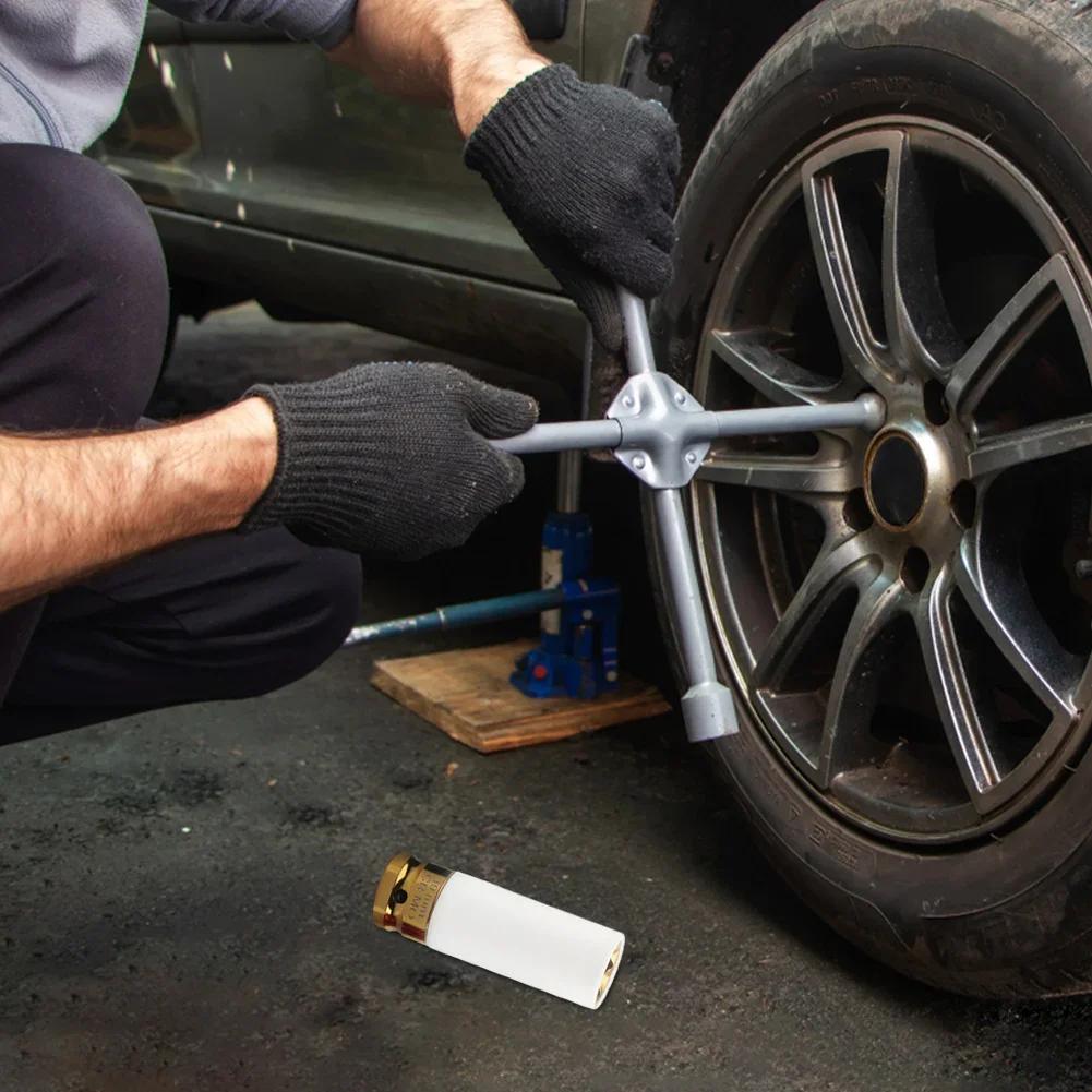 17/19/21/22mm Hex Sockets Pneumatic Wrench Tire Screw Sleeve 1/2 Inch Air Gun Tire Protection Impact Nut Socket Car Garage Tool