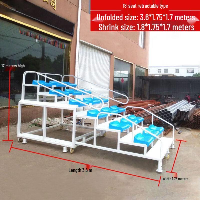 Retractable 18-Seat Stadium Finish Line Timing and Referee Stand