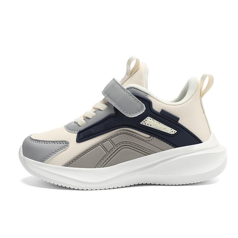Boys Running Shoes Lightweight Breathable Mesh Upper With Hook Loop Closure Non-Slip Sole School Outdoor Activities