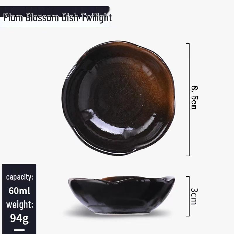 Japanisches Keramik-Dip- & Sojasaucen-Schälchen-Set - Snackteller & Geschirr