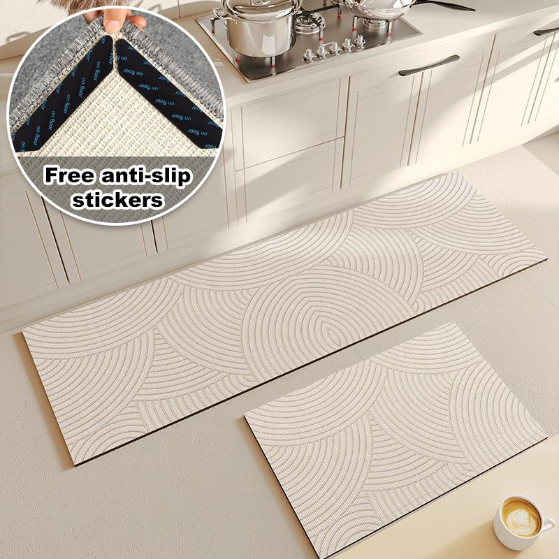 Nonslip Kitchen Mat Floor Mats Bedroom Living Room Long Bedside Area Rug Absorbent Foot Mat Comfort Entrance Doormat Carpet
