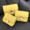Leather spring and summer new bag women's messenger bag women's box small square bag, women's bag small shoulder tofu bag