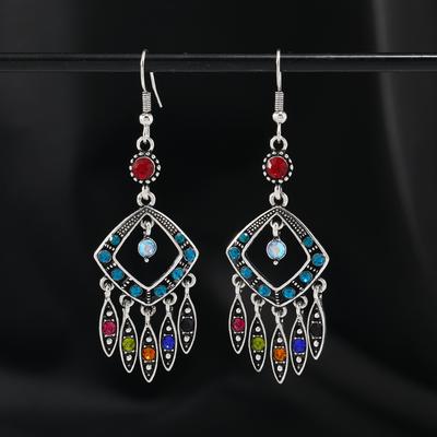 Original Design Earrings Retro Court Fringed Temperament Earrings Women's Long Crystal Ear Jewelry