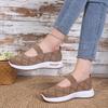 Flyknit Breathable Mom Shoes with Soft Sole, Anti Slip, Middle-aged and Elderly Walking Shoes, Shallow Mouth Single Shoes