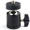 3 Pack Mini Ball Head 1/4'' Screw Swivel Tripod Head Mount 360 Degree Rotating Base Adapter Ballhead for Camera Tripod Dash Cam Phone Clip