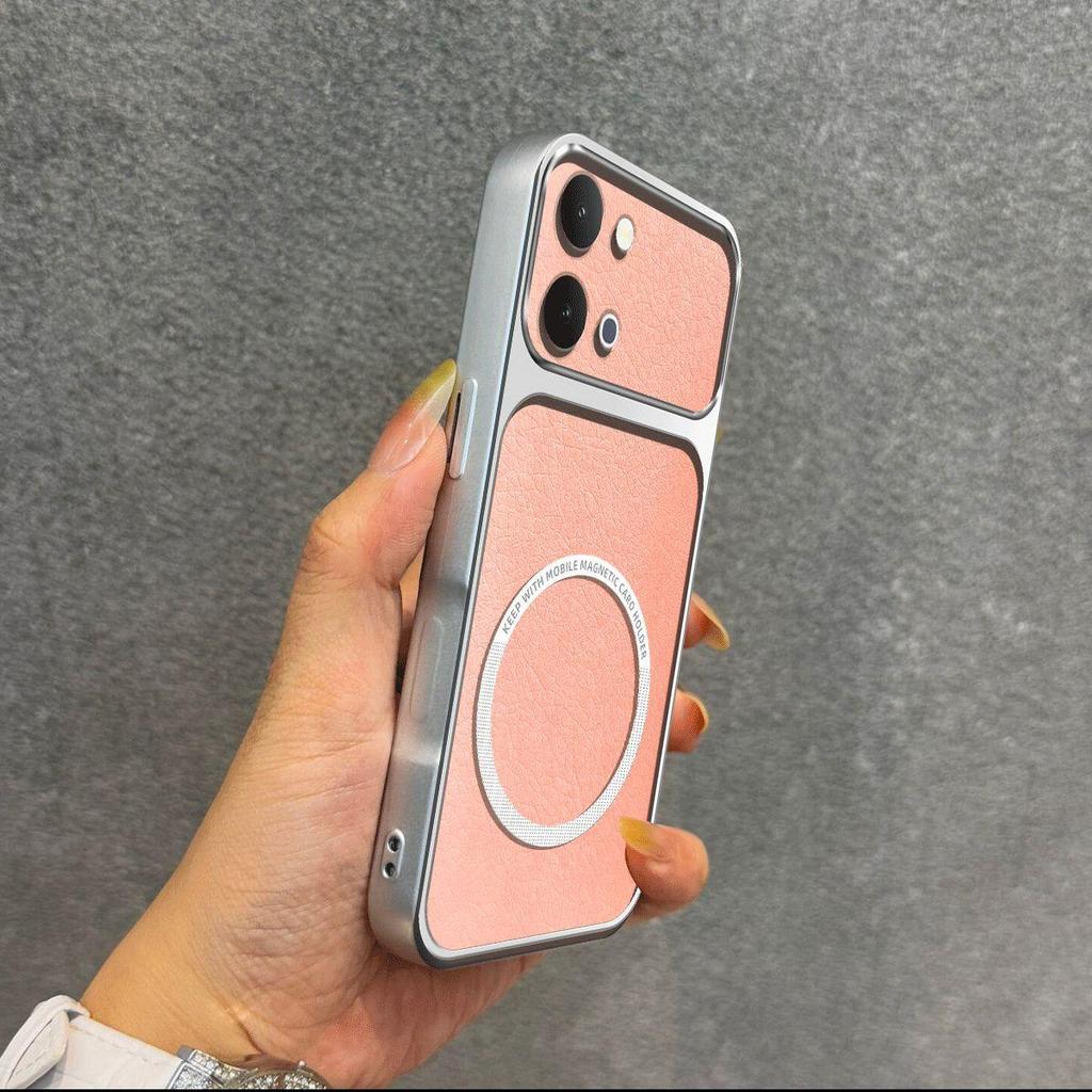 Upgraded Big Lens Protection Case for Vivo Y31d Luxury Leather Casing with Magnetic Ring