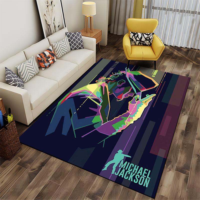 Colorful Michael Jackson Artwork suitable as a non-slip mat for the living room or bedroom sofa