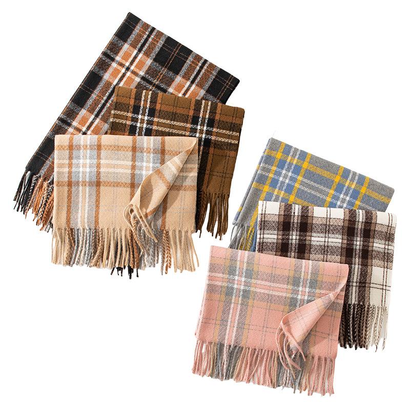New Autumn and Winter Maillard Scarf Light Luxury and High End Korean Style Tassel Fashion Versatile High End Warm Scarf