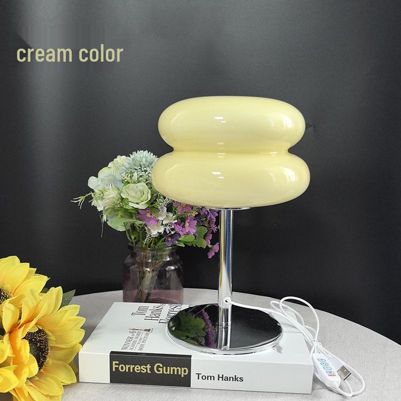 Nordic Bauhaus Vintage Bedside Lamp - Modern Creative Design for Bedroom Decor