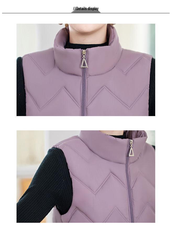 Damen Leichte Herbst/Winter Daunen Baumwolle Weste - Modische, Warme und Locker sitzende Weste für Mütter