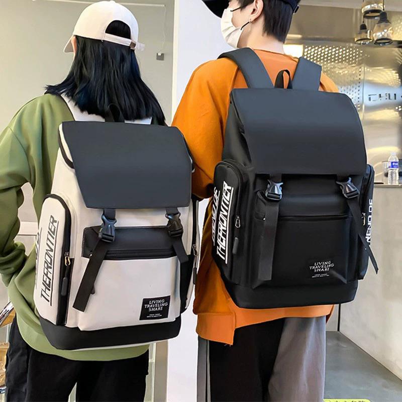 Unisex Fashion Print Backpack, New Design Canvas Backpack, Large Capacity School Travel Bag with Laptop Compartment